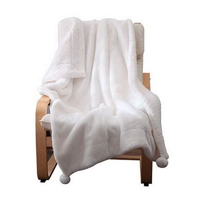 품질  Luxury High Quality 100% Polyester Faux Rabbit Fur Throw Blanket Anti-pilling Custom Wholesale 공장